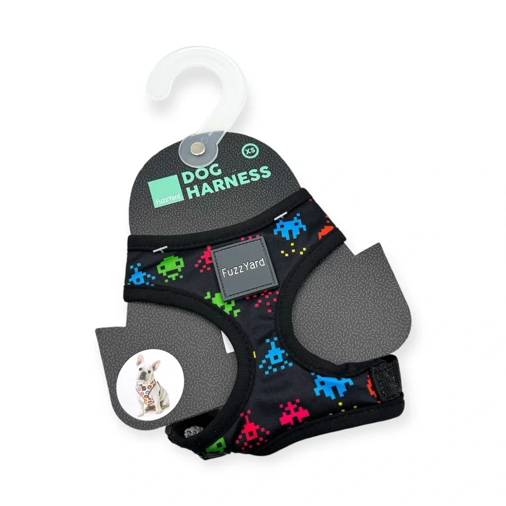 Fuzz Yard Arcade Game Print Dog Harness Dog’s Size XS